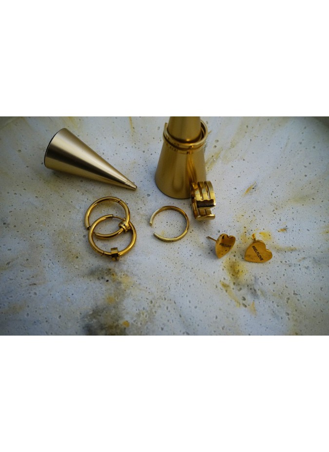 Brincos gold self love