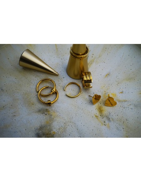 Brincos gold self love