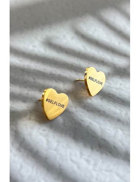 Brincos gold self love